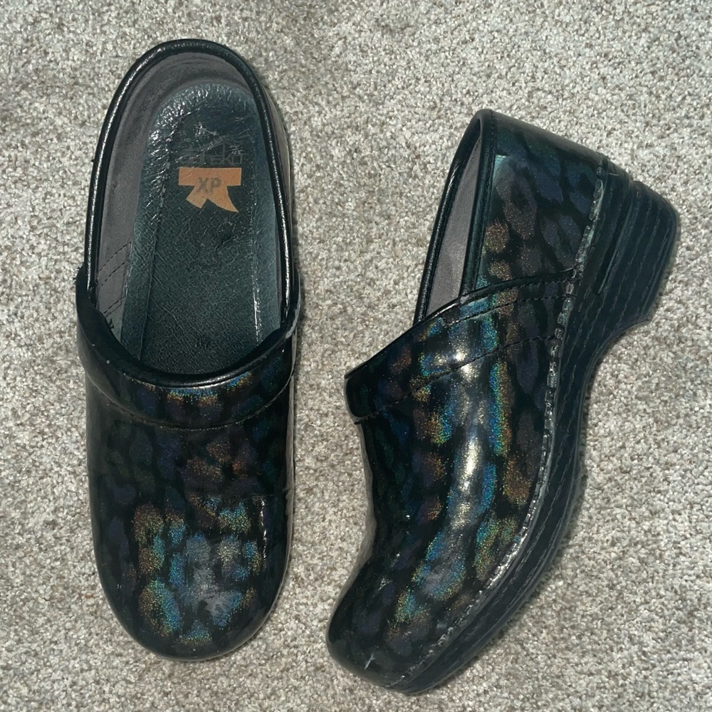 Dansko XP size 37 (6.5-7)  metallic cheetah print